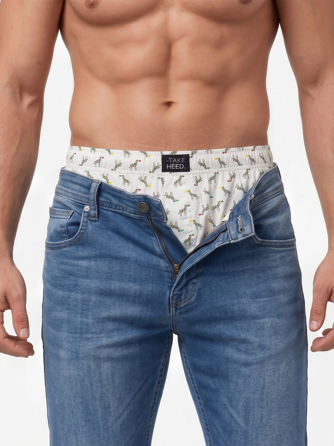 Men's Zebra Print Light Weight Boxer Shorts