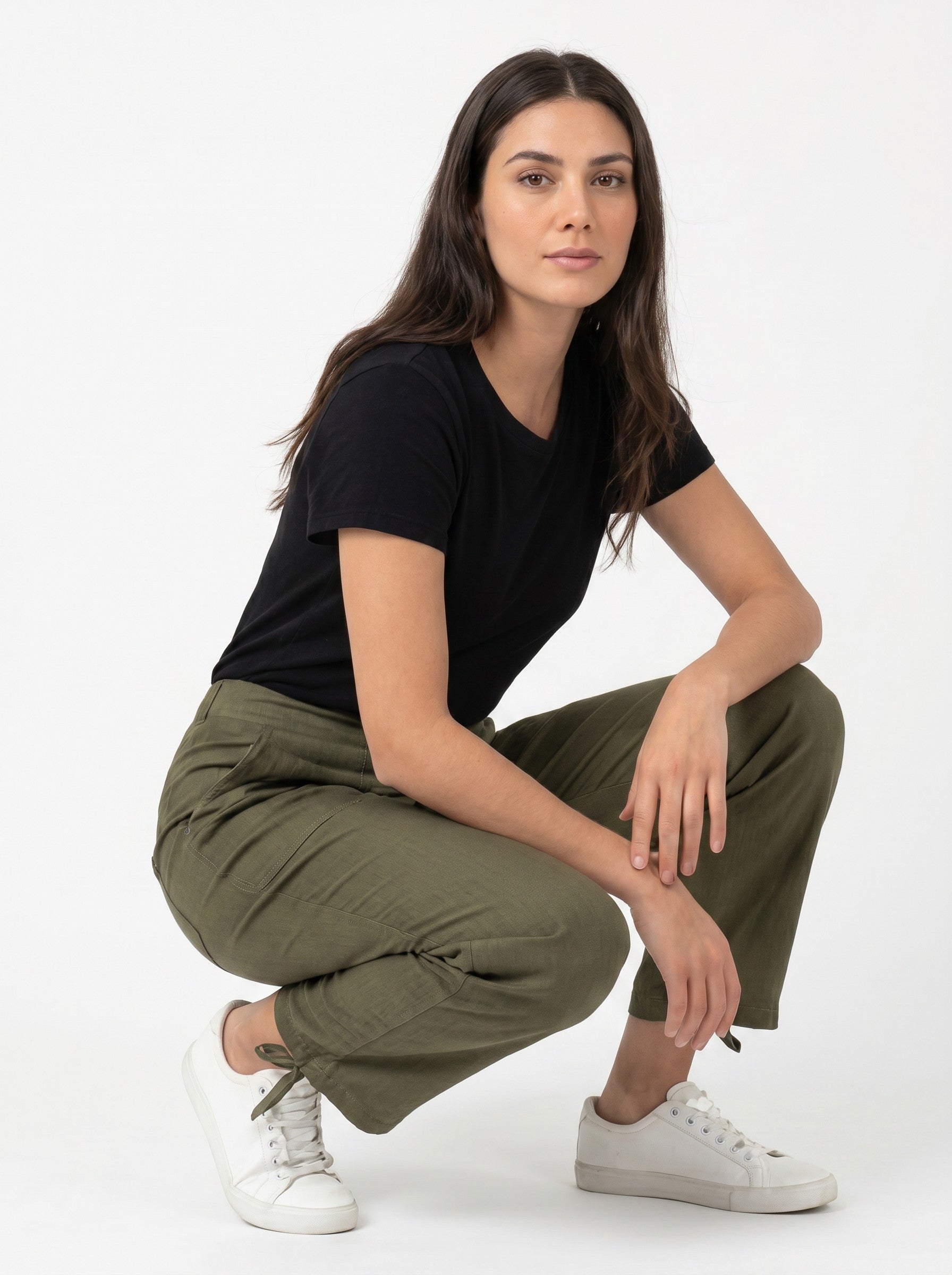 Olive Linen Pants
