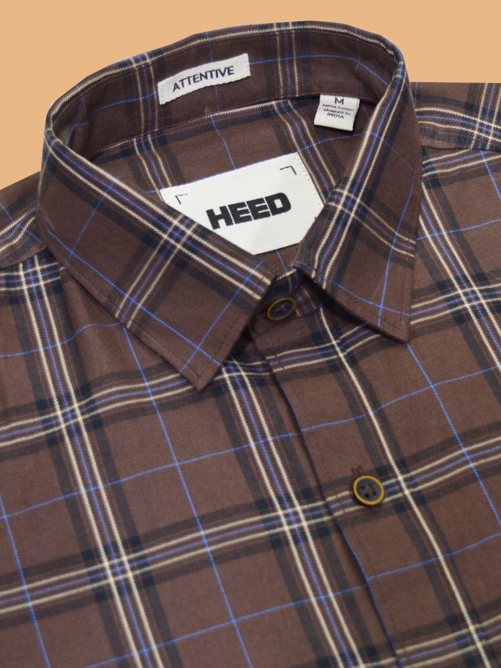 Rustic Charm Plaid Check Mens's Shirt