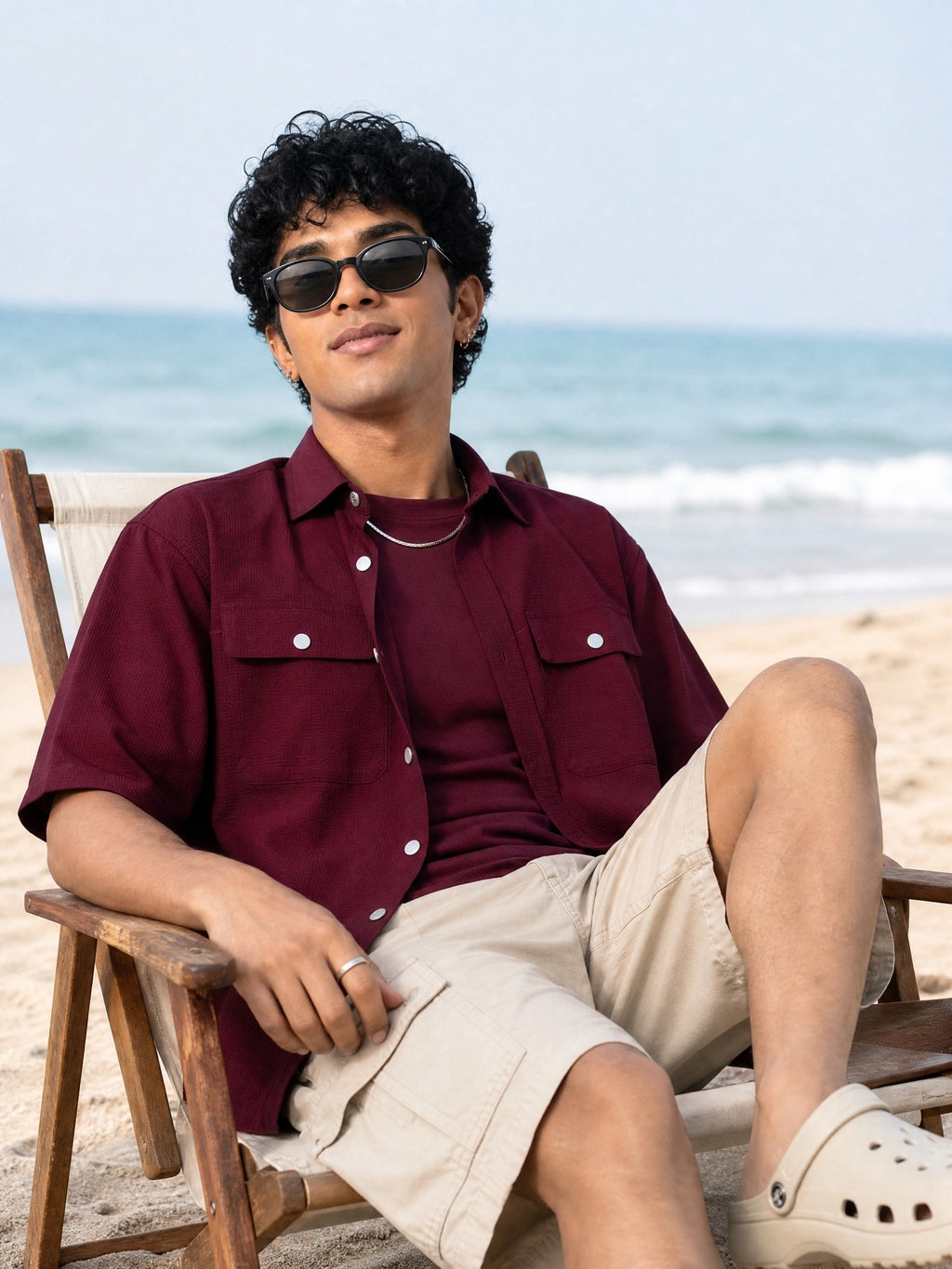 Wine Cargo Boxy Shirt