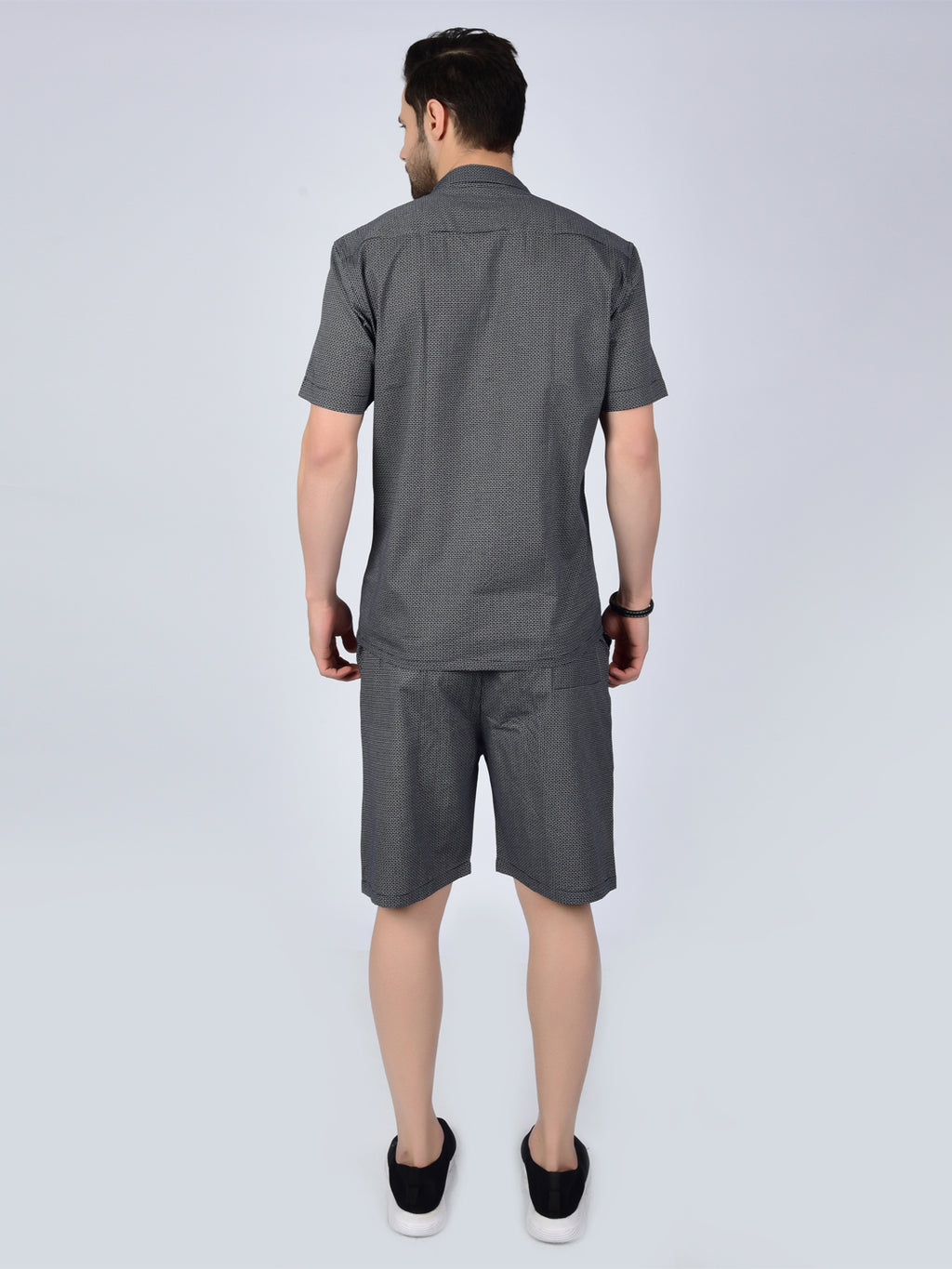 Dark Echo Pattern Printed Men's Co-Ord Set