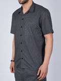 Dark Echo Pattern Printed Men's Co-Ord Set