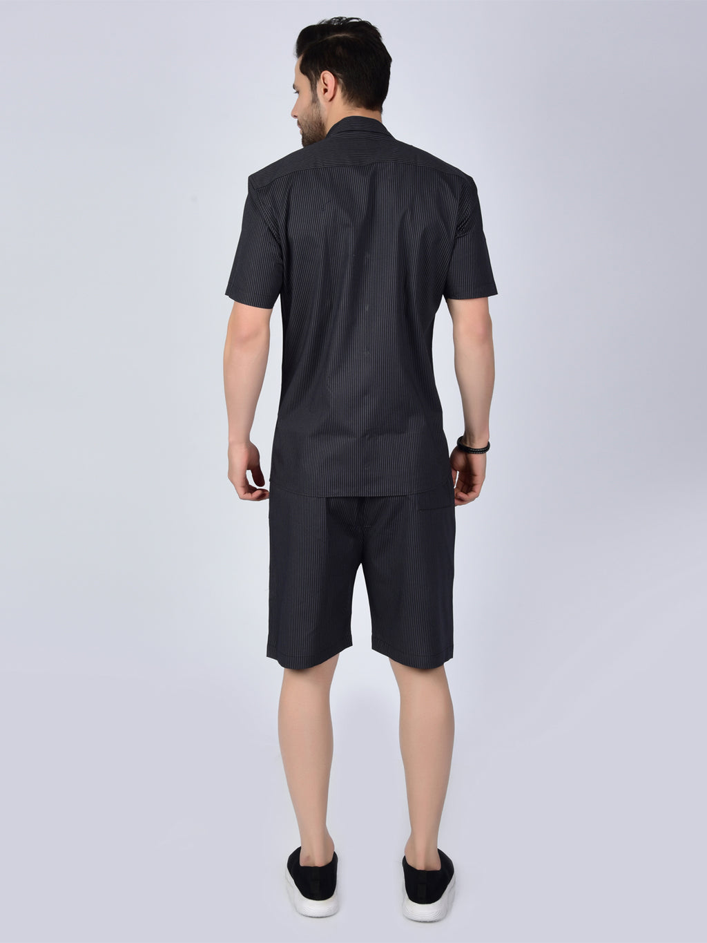 Midnight Black Printed Men's Co-Ord Set