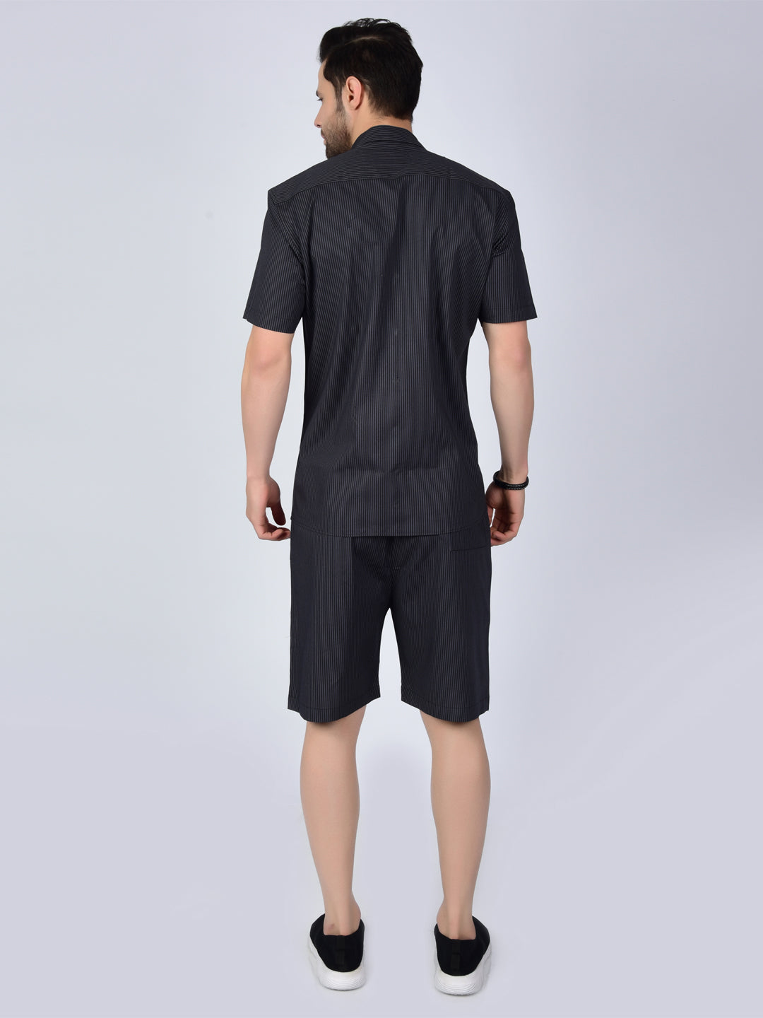 Midnight Black Printed Men's Co-Ord Set
